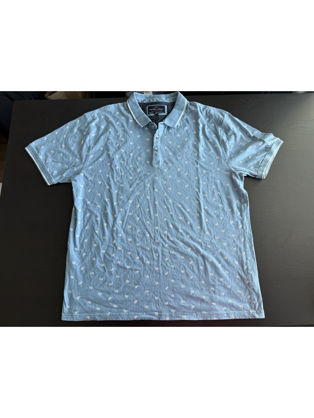 Nickel And Iron Cotton 2XL Blue Polo